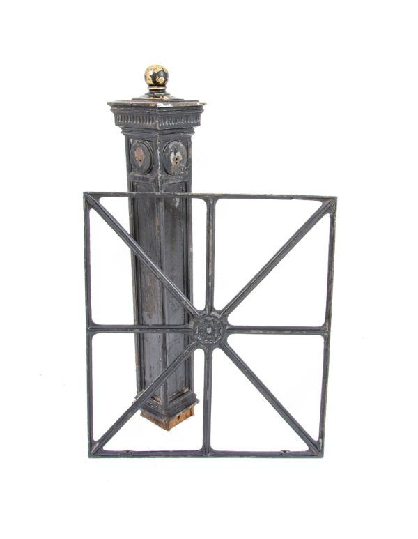 historically important charles coolidge-designed restrained classical style ornamental cast iron newel post and balustrade 