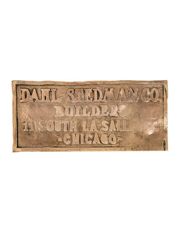 original roanoke or lumber exchange building outdoor cast bronze sidewalk plaque laid by dahl-stedman company