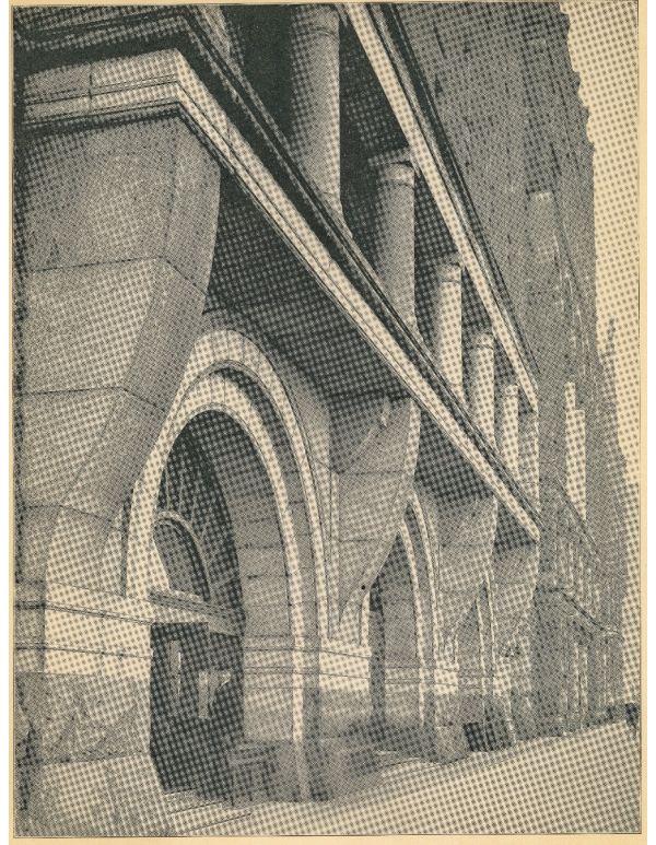 8 X 10 original lithographic print of adler and sullivan's auditorium hotel (1889) 