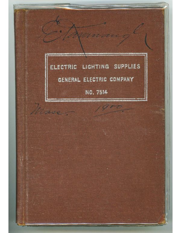 original 1897 hardbound general electric company lighting supply catalog 