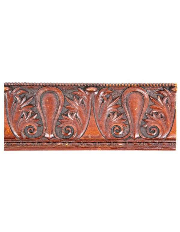 henry ives cobb-designed original 1893 hand-carved mahogany wood trim section from chicago athletic association building 