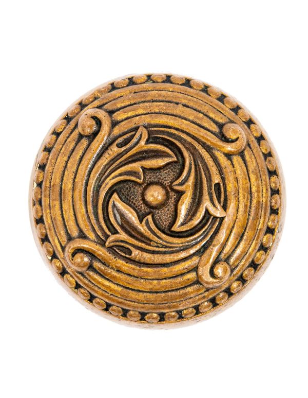 uniquely designed 1880s richardsonian romanesque style cast bronze "spindleless" niles doorknob 