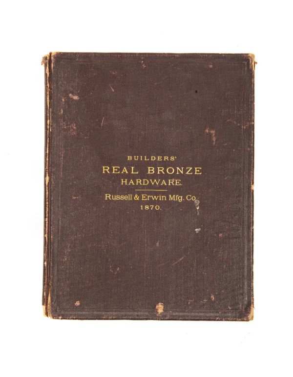 original 1870 hardbound russell & erwin ornamental bronze builders hardware catalog 