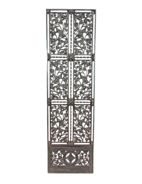 museum-quality 1896 charles b. atwood-designed ornamental cast iron fisher building elevator door by winslow brothers