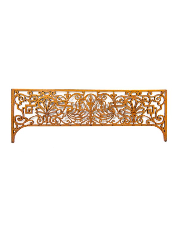 oversized late 19th century intricately designed interior salvaged chicago victorian-era solid oak wood fretwork 