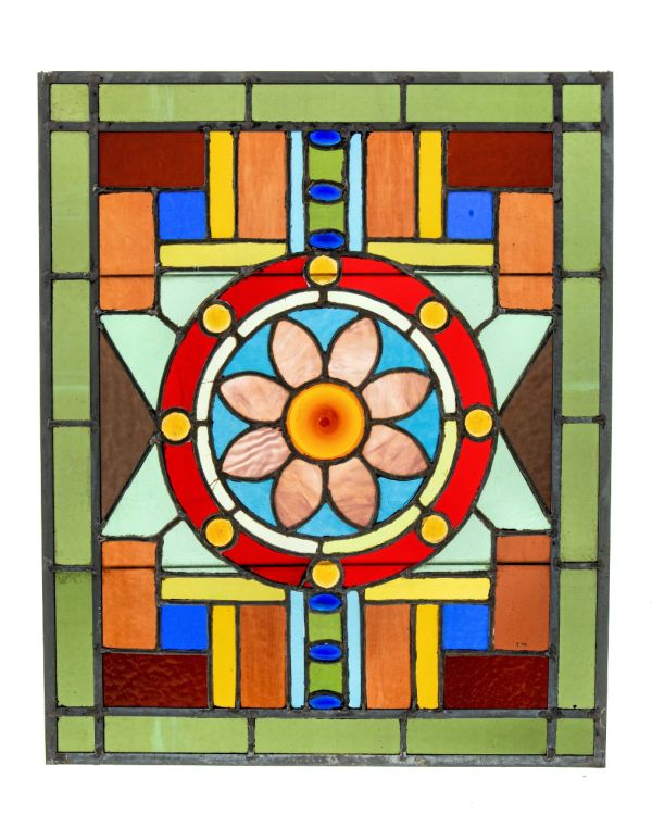 remarkable original salvaged chicago 19th century residential stained glass window attributed to mccully & miles