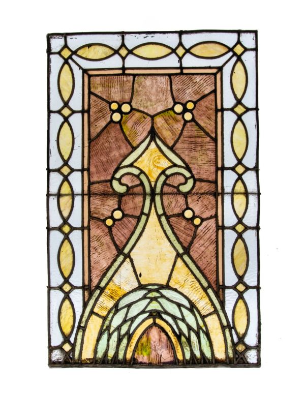 exceptional 19th century salvaged chicago stained glass window possibly executed by healy and millet 