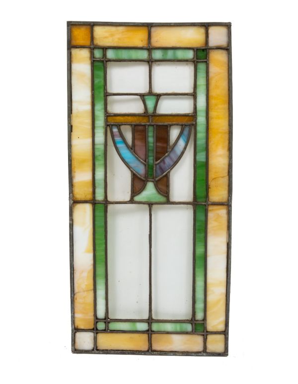 diminutive salvaged chicago antique american interior residential stained glass window by foster and munger
