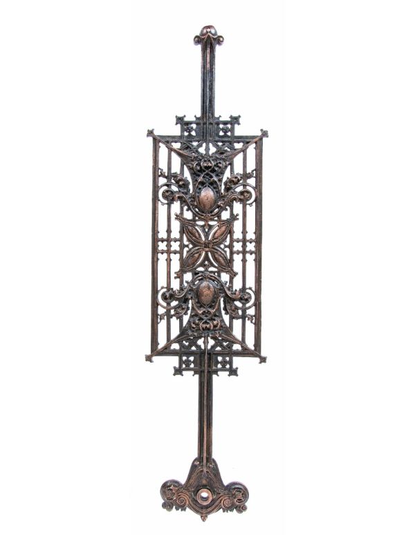 original copper-plated 1899 schlesinger and mayer building ornamental cast iron interior staircase baluster
