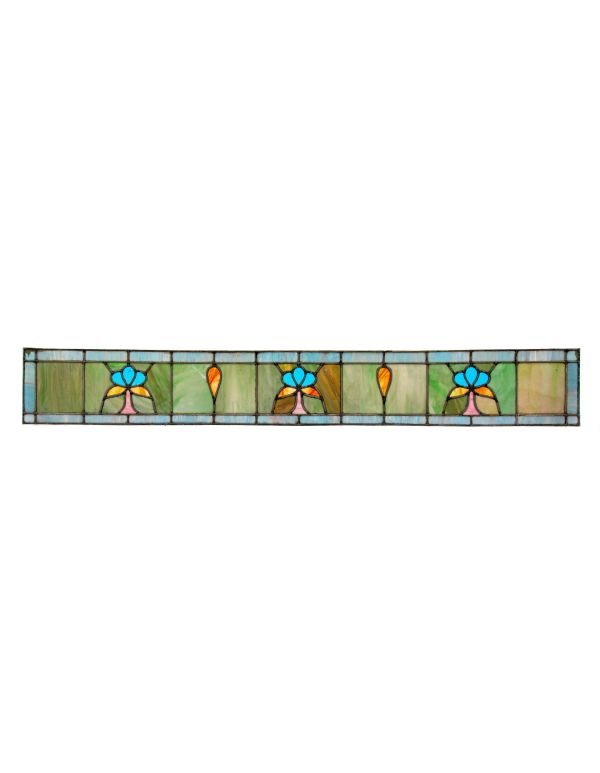 original long and narrow early 20th century craftsman style salvaged chicago bungalow transom window