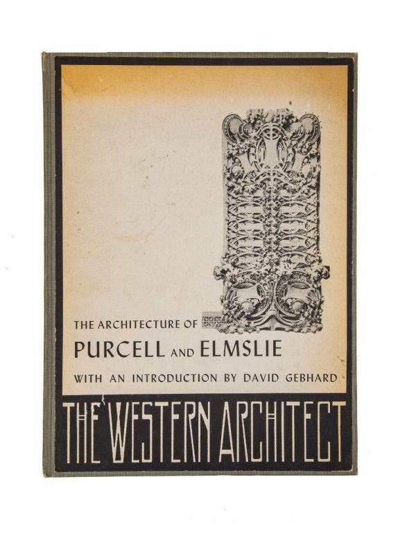 out-of-print hardbound david gebhard's the work of purcell and elmslie, architects 