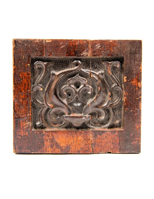 original custom-designed carved mahogany wood panel from huehl and schmid's moorish revival style medinah temple (1912)
