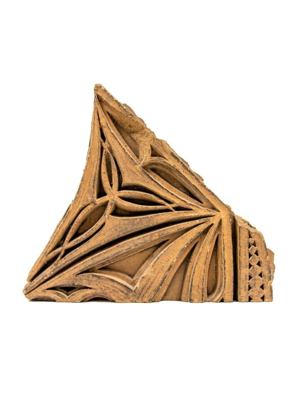historially important museum-quality frank lloyd wright-designed st. nicholas hotel terra cotta "snowflake" fragment executed by winkle terra cotta