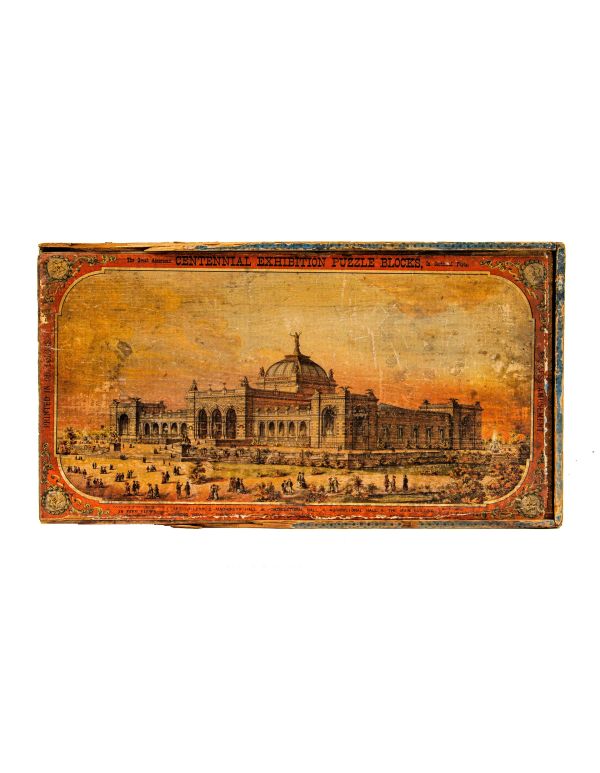 rare original 1876 philadelphia great american centennial exhibition puzzle blocks printed in oil colors