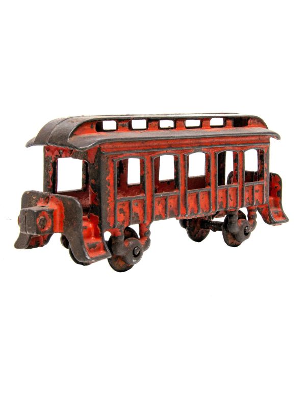 diminutive late 19th or early 20th century chicago pullman train car with original red paint