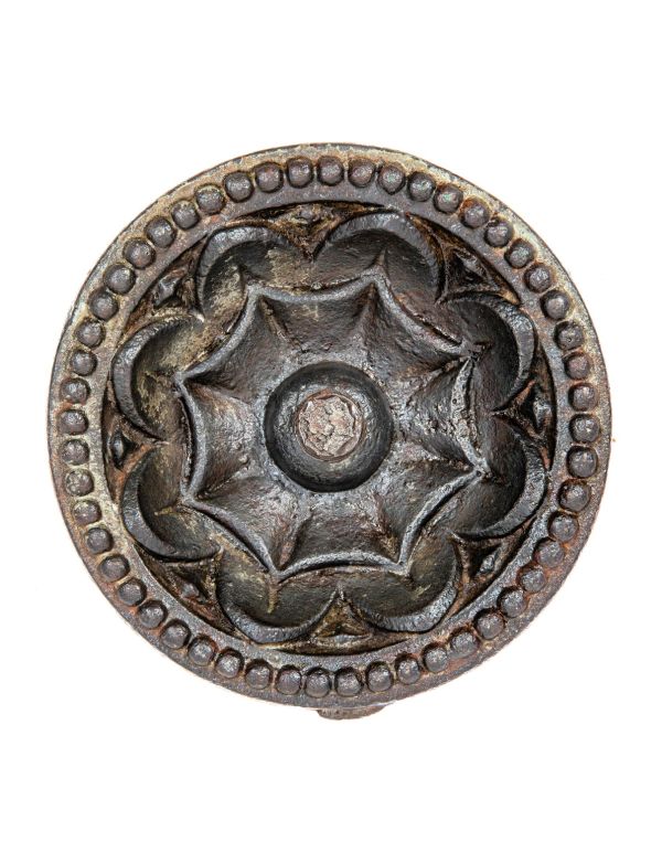 well-documented original john edelmann-designed ornamental cast iron tie-rod plate salvaged from dankmar adler's 1885 house