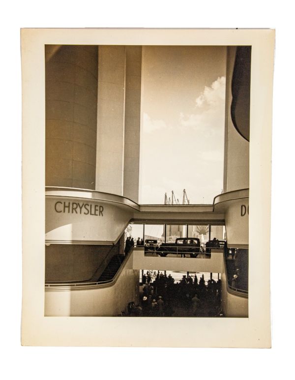 original 1933-34 oversized photographic print of chrysler building at chicago's "century of progress" world's fair