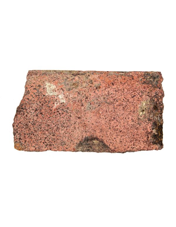original pink terrazzo floor fragment unearthed from washington porter jr.'s south side chicago "kiosk sphinx"