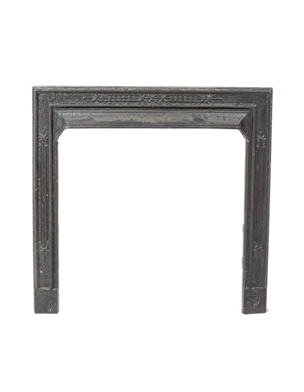 single 19th century 1890s antique american ornamental cast iron interior salvaged chicago fireplace surround 