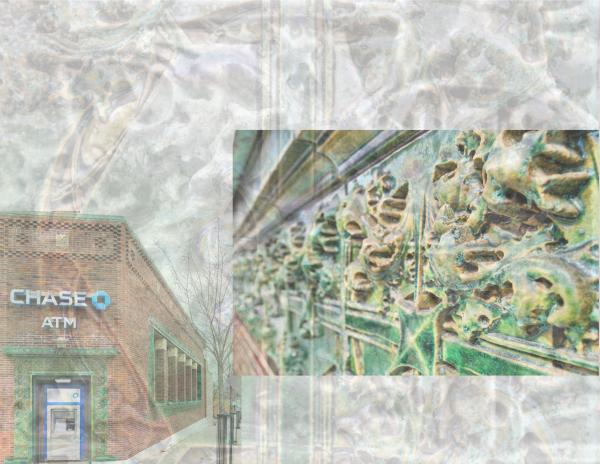 louis h. sullivan's purdue state bank and its richly colored iridescent green glaze terra cotta