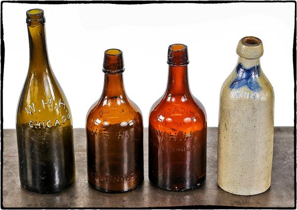 discarded "w.h.h." soda bottle unearthed after 155 years reawakens a mostly dormant interest in old bottles