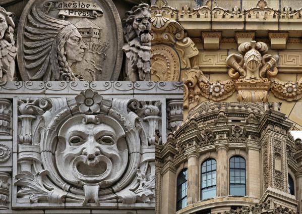 ten images of chicago through its exterior architectural ornament
