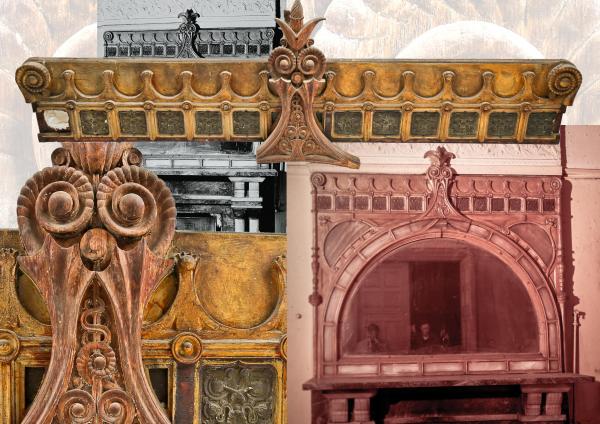 a closer look at a sullivan-designed morris selz residence fireplace header fragment