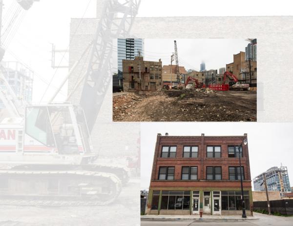 three-story brick commercial building at 170-172 . halsted latest building to fall in fulton market district