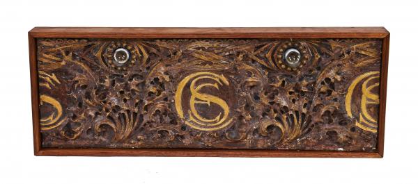 a collection of several cherished diminutive objects and artifacts mounted on custom plaques