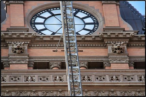 exterior terra cotta restoration of milwaukee's city hall building ongoing
