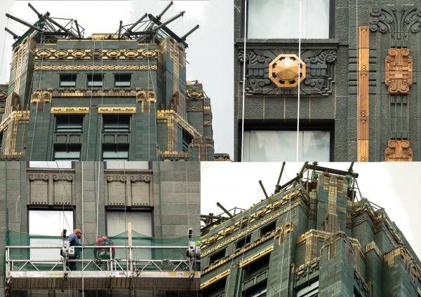 chicago's art deco carbon and carbide building undergoes facade restoration