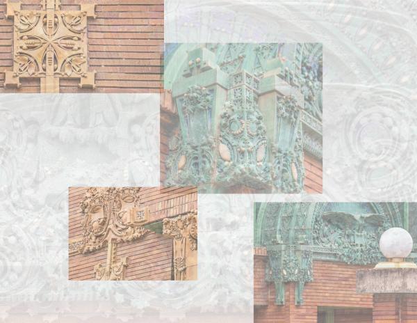 2024 exterior photographic survery of terra cotta ornament on purcell, feick, and elmslie's merchants national bank