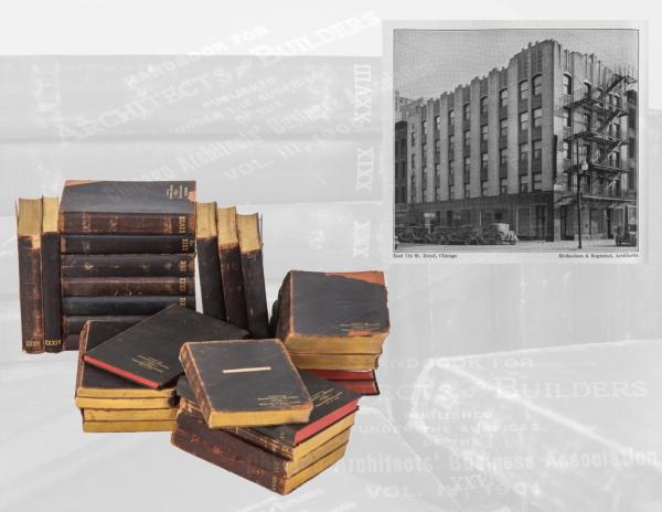 nearly complete set of rare late 19th and early 20th century "architects and builders" handbooks added to bld. 51 museum archive