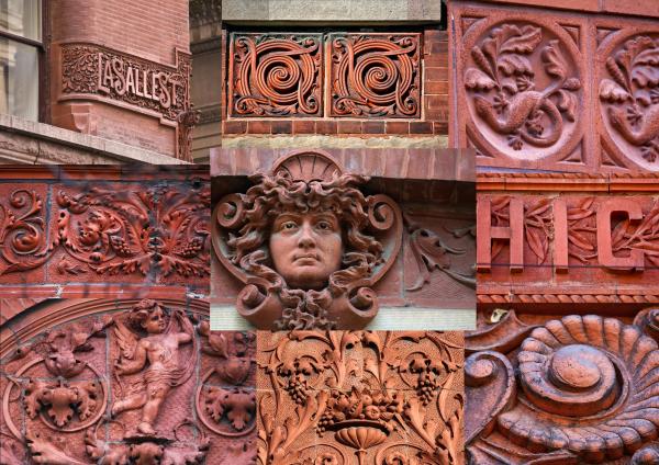 a photographic survey of early 1880's terra cotta ornament found on extant chicago buildings