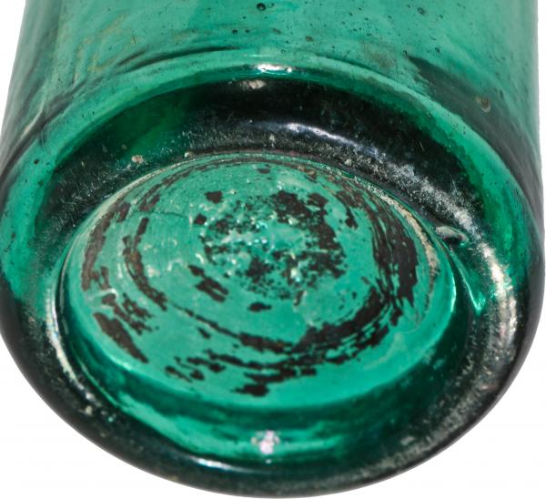 several richly colored rare mid-19th century soda bottles acquired over the past month