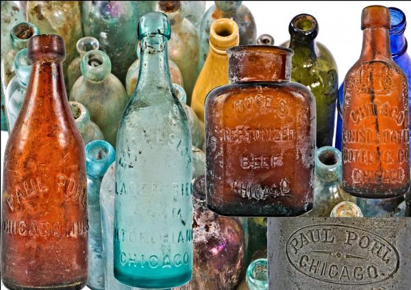 late 19th century north side chicago dumpsite yields hundreds of largely intact bottles