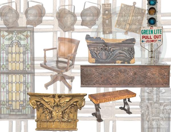 latest architectural ornament, various objects, and industrial furniture added to urban remains website
