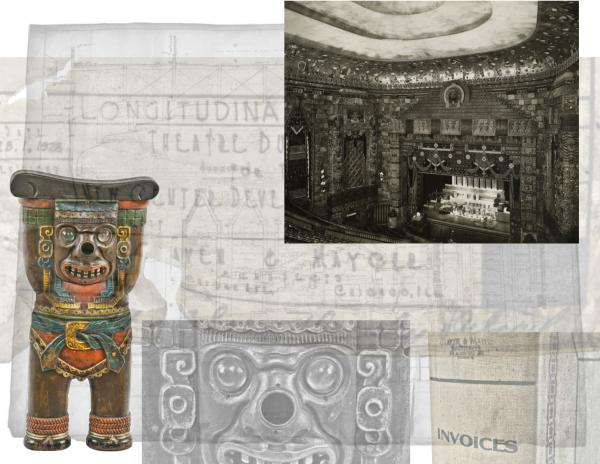 graven and mayger's mayan revival fisher theater through photos and fragments