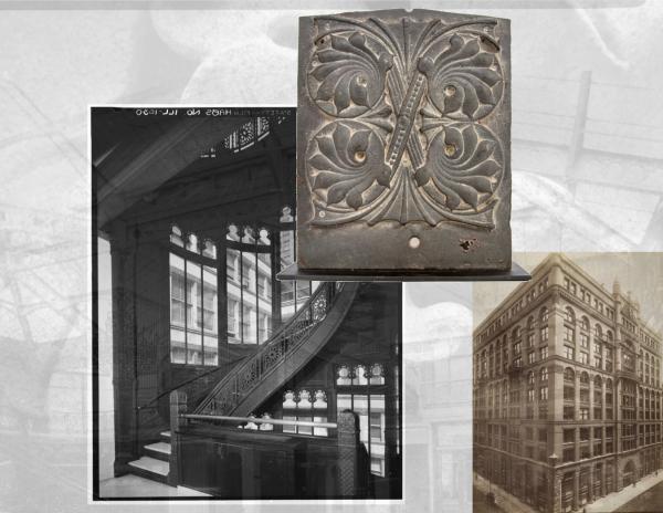 ornamental cast iron rookery building pilaster panel joins bld. 51 musuem collection