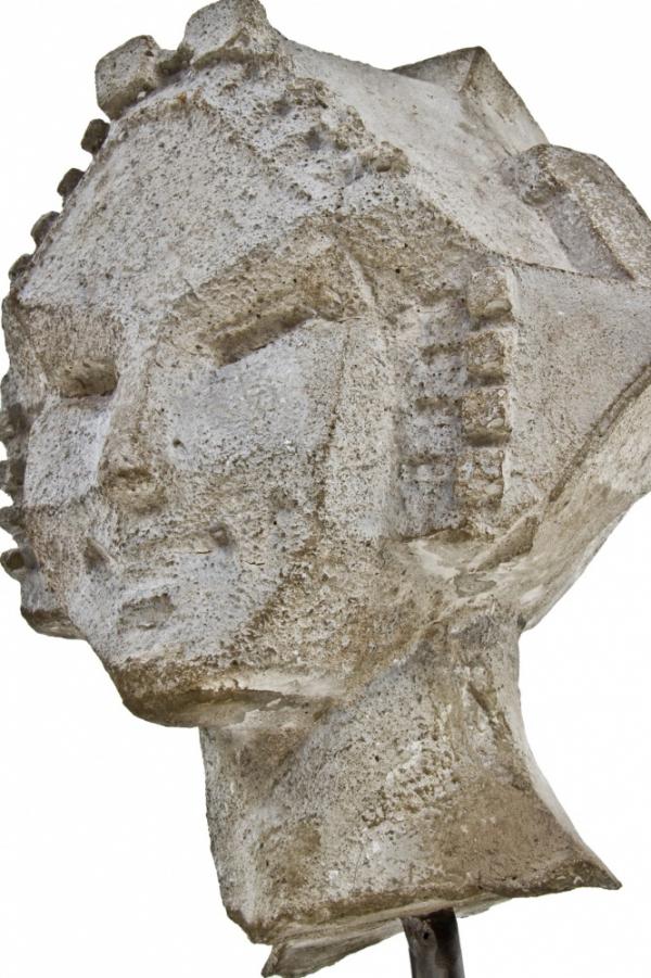 remarkable midway gardens alfonso iannelli-designed concrete "sprite" head cast directly from an original